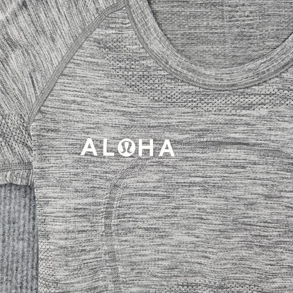 Lululemon Swiftly Tech Shirt Womens 4 ALOHA Gray Short Sleeve Running Training - Picture 2 of 8
